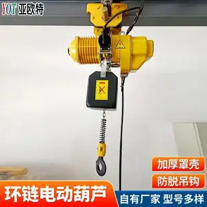 亚欧特环链电动葫芦吊机加厚罩壳码头用定制起重机