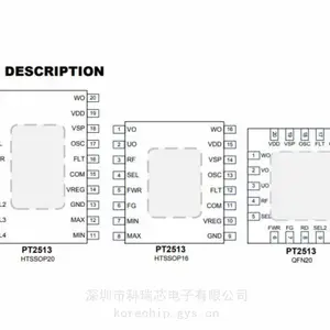 PCT普诚 PT2513 高效传感器BLDC电机驱动器芯片