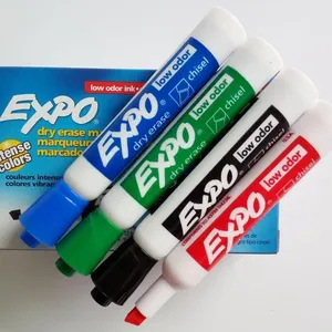 美国三福比百美Expo80001低气味白板笔斜头可擦环保方嘴白板笔