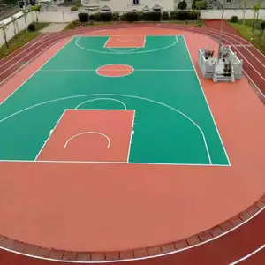 水性硅PU球场材料供应 施工硅pu篮球场场地 包工包料 全国施工