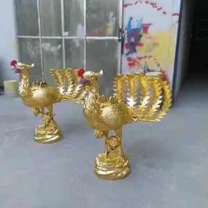 景区古典凤凰雕塑_中型纯铜凤凰雕塑市场价