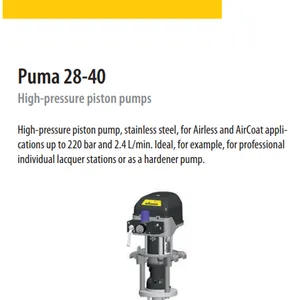德国瓦格纳尔 Puma 28 40高压柱塞泵 GM4700混气喷枪套装