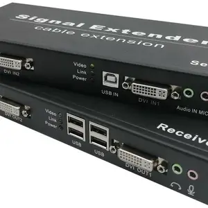 IPDE2-120U(A) (双屏DVI+双向音频+USB2.0 KVM延长120米)