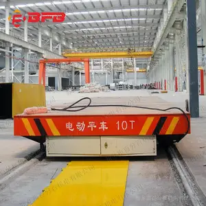 新乡专业轨道电动平车厂家 KPC重型烤漆设备配套轨道运输搬运平板车