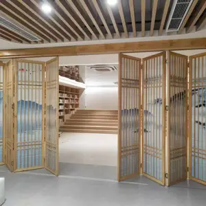 新中式多扇折叠花格木门 仿古实木折叠门窗家装工装专用