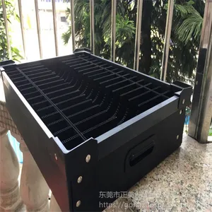 厂家订做深圳中空板纸箱式周转箱 连体中空板刀卡 福永防静电隔板