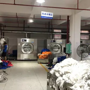 宾馆洗衣房设备 布草水洗机 大型全自动变频工业洗脱机
