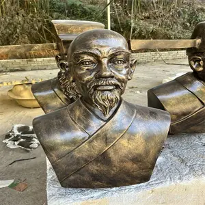 仿古人物头像雕塑 公园仿铜雕塑小品 联尖艺术工厂雕塑摆件