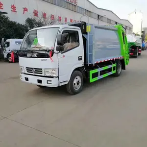 小区物业生活垃圾压缩车批发 6方东风牌压缩式垃圾车报价