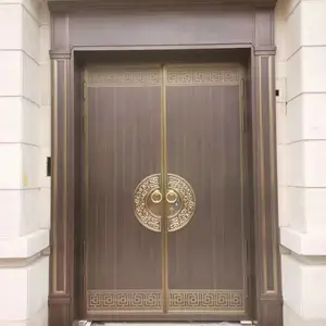 西安别墅铜门价格 不锈钢镀铜门定制