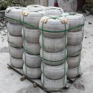 石定做柱脚石的作用 圆形石头柱基石 青石石雕柱墩 寺庙包柱石