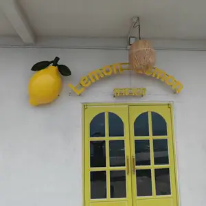 雕塑,网红门头雕塑,永佳雕塑一米仿真柠檬玻璃钢雕塑
