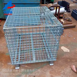 批发带盖仓库笼-带盖仓储笼厂家-带盖仓储铁笼供应商