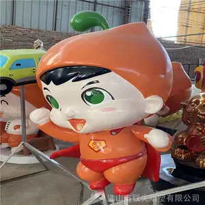玻璃钢卡通人物雕塑价格 彩绘玻璃钢卡通公仔雕塑生产