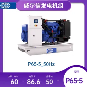 P65-5威尔信柴油发电机组60KVA三相水冷1500转自动控制