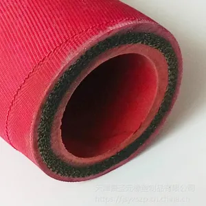 供应电炉中频炉用红色耐温胶管 夹布输水胶管Φ25尺寸 天然橡胶