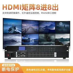 商用级HDMI矩阵8进8出 1080P矩阵 监控安防分配切换器