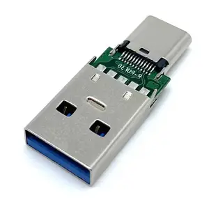 USB转接头A公转C母一体式 3.0A母转TYPE-C母座 带充电数据二合一