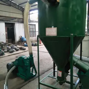 大型立式卧式鸡鸭鹅猪羊家禽类饲料粉碎搅拌混合机订货
