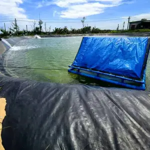 山东泰安RPE池塘衬垫150g190g250g复合塑料编织布应用于虾池鱼塘防渗
