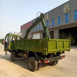 四不像随车挖掘机厂家 久恒四轮随车挖价格 湖北四驱轮式运输随车挖