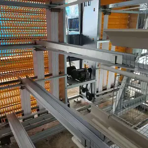 牧丰公司批发供应热镀锌丝阶梯式A型鸡笼捡蛋机不破蛋