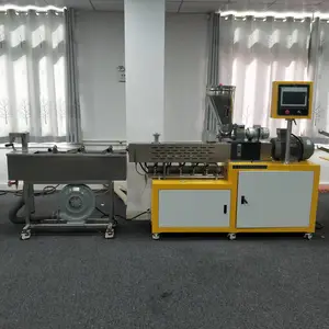 小型双螺杆造粒机 实验室改性挤出机 可降解塑料色母配方抽粒试验机