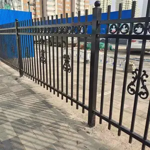 小区围墙栅栏 庭院院墙护栏 别墅防盗栏杆 学校厂区安全隔离锌钢围栏
