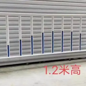 定制蓝白中央马路 市政道路护栏生产厂家 景区门票排队隔离栏杆