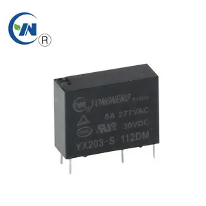 永能YX203 四脚HF46F常开型5A功率继电器5V、12V、24V
