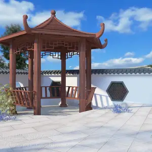 公园景观凉亭-新中式凉亭-户外铝合金凉亭订做
