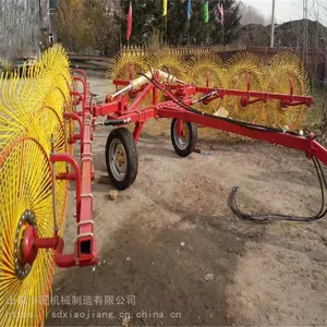 3米指盘搂草机 悬挂式搂草机 四轮牵引式圆盘式搂扒机