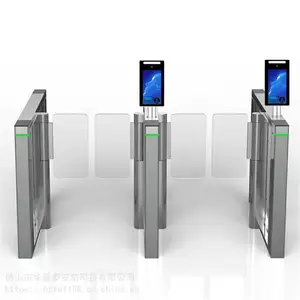 华盛泰写字楼速通门摆闸机、健身房人脸识别摆闸门禁系统、校园智能测温人行通道闸机