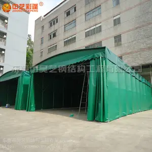 中艺彩蓬供应大洲推拉雨蓬帆布帐篷东莞雨棚