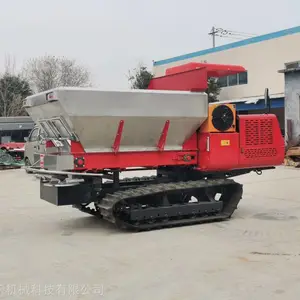 易禾自走式撒粪车 自走式抛粪车 新型四轮车扬粪机 自动扬粪车 农家粪撒粪车