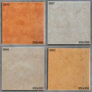 浅米黄色瓷砖300x300厕所浴室小地砖仿古砖厨卫阳台哑光防滑地板砖