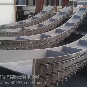 山东弧形钢结构来图加工出口厂家——三维钢构