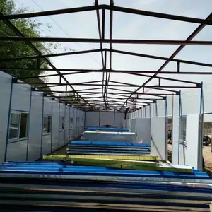 组装式岩棉板威海彩钢房 工地用祈虹彩钢板房批发