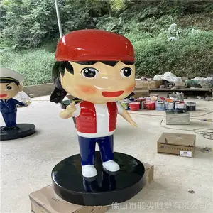 旅游区卡通公仔雕塑摆设 海南玻璃钢卡通雕塑优惠