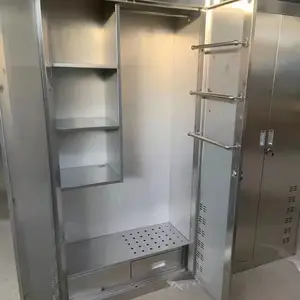 四门不锈钢毛巾架洗澡柜，医用员工更衣柜工厂销售定制20年