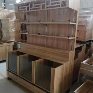 东莞货架直供超市散装架、订做木质展架、超市五谷杂粮、鸡蛋架子
