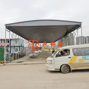 成都雨棚 户外遮阳雨棚 工厂移动雨篷 活动雨棚推拉棚定制安装