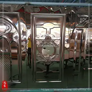 厂家直销北京酒吧玫瑰金KTV防火隔音包厢门板 现货新款模压KTV门