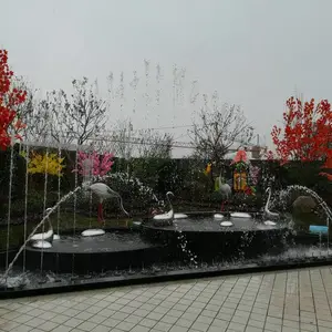 十堰公园旱地喷泉 具有互动性