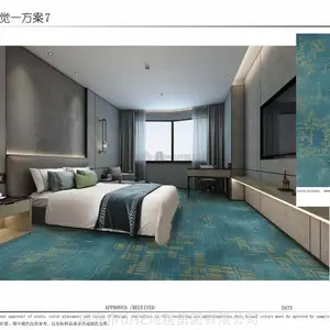 山花地毯酒店走道客房尼龙印花艺术地毯厂家直销定制