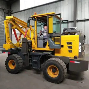 公路护栏打桩机 装载式液压打桩钻孔机 柴油锤打桩机介绍