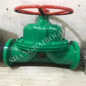 G41J-10C 衬胶法兰隔膜阀 G41J 排污脱硫耐酸碱腐蚀手动隔膜阀