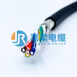 供应雕刻机拖链电缆trvv 4芯1.5平方高柔性耐弯曲雕刻机电缆线
