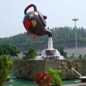 悬空壶雕塑,济南邦德专业制作悬空壶雕塑和葫芦雕塑等;