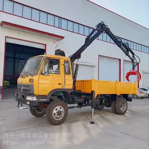 工程用轮式随车抓 智能抓取360度旋转抓木机 四不像木头毛竹抓运车